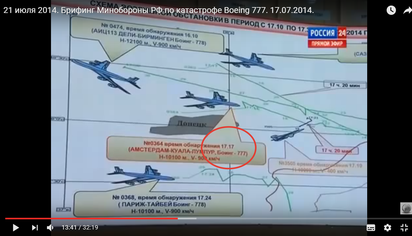17:17 (мск) - время обнаружения малазийского "Боинга" MH17